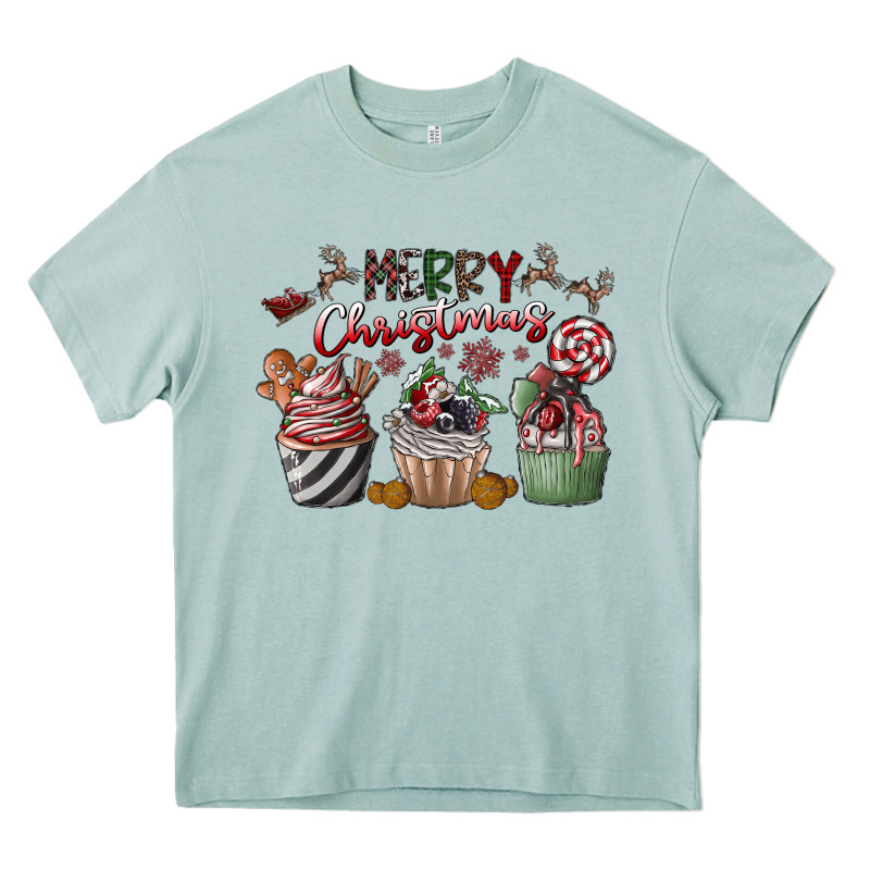 Merry Christmas Heavy Core Tee by CowhideDigitalArt | Teevron