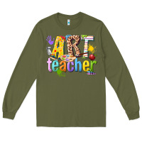 Army Green art teacher Long Sleeve Tee - texasbilliewilder