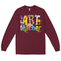 Burgundy art teacher Long Sleeve Tee - texasbilliewilder