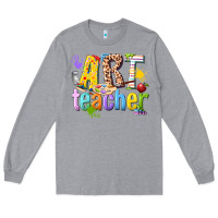 Heather Grey art teacher Long Sleeve Tee - texasbilliewilder