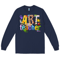 Navy art teacher Long Sleeve Tee - texasbilliewilder