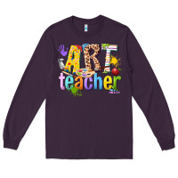 Plum art teacher Long Sleeve Tee - texasbilliewilder