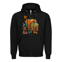 Black is it october yet Zipper Hoodie - HRA Design Shop