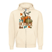 Sandshell is it october yet Zipper Hoodie - HRA Design Shop