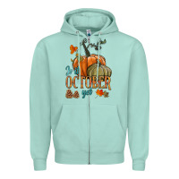 Seafoam is it october yet Zipper Hoodie - HRA Design Shop