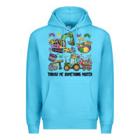 Ocean Blue throw me something mister Premium Hoodie - MaliasSmallBusiness