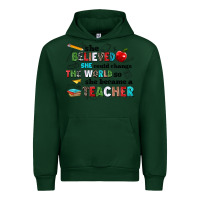 Forest Green she believed she could change the world so she bec Urban Hoodie - NancyCooperArtShop