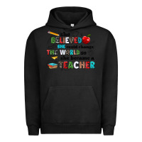 Pigment Black she believed she could change the world so she bec Urban Hoodie - NancyCooperArtShop