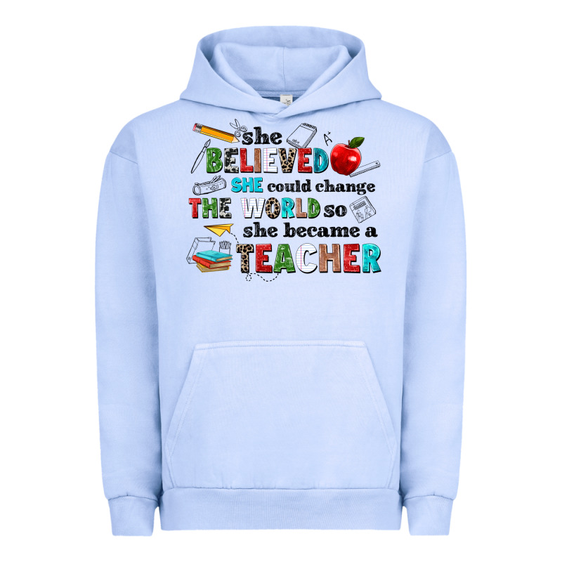 She Believed She Could Change The World So She Bec Urban Hoodie by NancyCooperArtShop | Teevron