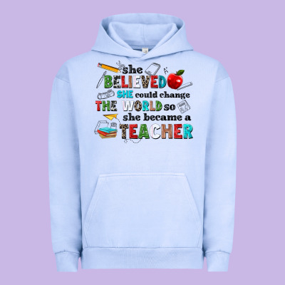 She Believed She Could Change The World So She Bec Urban Hoodie Designed By Nancycooperartshop