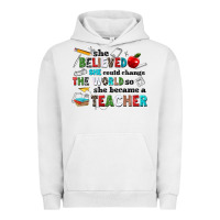 Pigment Lunar Rock she believed she could change the world so she bec Urban Hoodie - NancyCooperArtShop