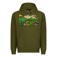 Army Green one lucky teacher Premium Hoodie - AdoDesignShop