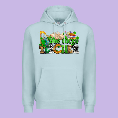 One Lucky Teacher Premium Hoodie Designed By Adodesignshop