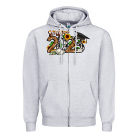 Heather Grey senior 2023 Zipper Hoodie - CowhideDigitalArt