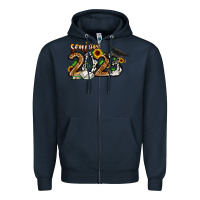 Navy senior 2023 Zipper Hoodie - CowhideDigitalArt