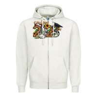 Oatmeal Heather senior 2023 Zipper Hoodie - CowhideDigitalArt