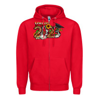 Red senior 2023 Zipper Hoodie - CowhideDigitalArt