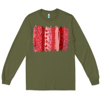 Army Green valentine's day brushstroke Long Sleeve Tee - RanaPortraitStore