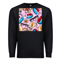 Black physics seamless pattern Premium Sweatshirt - BundleAndBundleShop
