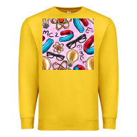 Lemon physics seamless pattern Premium Sweatshirt - BundleAndBundleShop