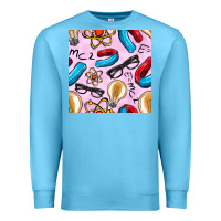 Ocean Blue physics seamless pattern Premium Sweatshirt - BundleAndBundleShop