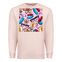 Pale Pink physics seamless pattern Premium Sweatshirt - BundleAndBundleShop