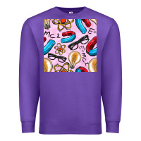 Purple physics seamless pattern Premium Sweatshirt - BundleAndBundleShop