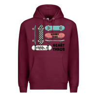 Burgundy worry less Premium Hoodie - MaliasSmallBusiness