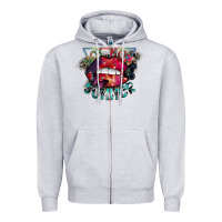 Heather Grey hot mom summer Zipper Hoodie - SublimationCraftShop