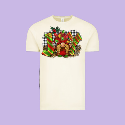 Christmas Joy Gnome Vintage Tee Designed By Barkaloodesign