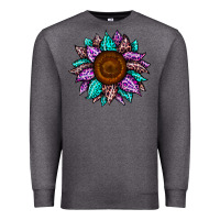 Charcoal Heather sunflower leopard color Premium Sweatshirt - JahusDesignShop