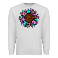 Dove Grey sunflower leopard color Premium Sweatshirt - JahusDesignShop