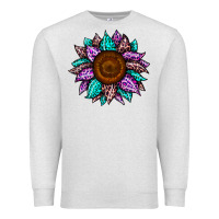 Oatmeal Heather sunflower leopard color Premium Sweatshirt - JahusDesignShop