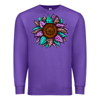 Purple sunflower leopard color Premium Sweatshirt - JahusDesignShop