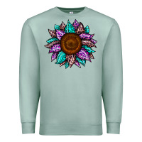 Seafoam sunflower leopard color Premium Sweatshirt - JahusDesignShop