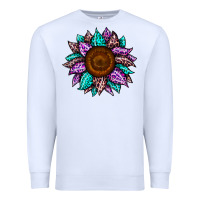 White sunflower leopard color Premium Sweatshirt - JahusDesignShop