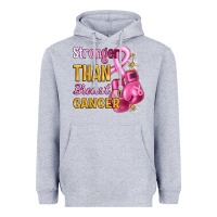 Heather Grey Stronger than breast cancer Heavyweight Hoodie - Artiststas