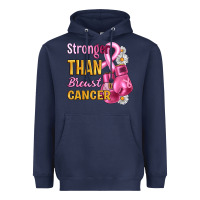 Navy Stronger than breast cancer Heavyweight Hoodie - Artiststas