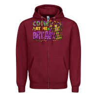 Burgundy come at me breaux Zipper Hoodie - FaDigitalArtStudio