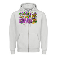 Dove Grey come at me breaux Zipper Hoodie - FaDigitalArtStudio