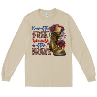 Mushroom home of the free because of the brave Long Sleeve Tee - Zillion Design Studio