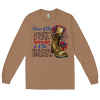 Toasted Coconut home of the free because of the brave Long Sleeve Tee - Zillion Design Studio