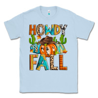 Dusty Blue howdy fall Classic Tee - Zillion Design Studio