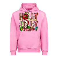 Fuchsia Pink holly jolly teacher Urban Hoodie - NancyCooperArtShop