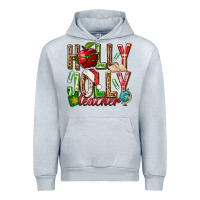 Heather Grey holly jolly teacher Urban Hoodie - NancyCooperArtShop