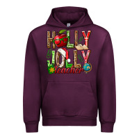 Mauve Wine holly jolly teacher Urban Hoodie - NancyCooperArtShop