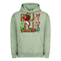 Pigment Oil Green holly jolly teacher Urban Hoodie - NancyCooperArtShop
