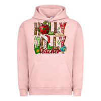 Pigment Salmon holly jolly teacher Urban Hoodie - NancyCooperArtShop