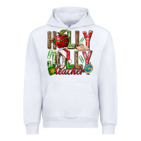 White holly jolly teacher Urban Hoodie - NancyCooperArtShop