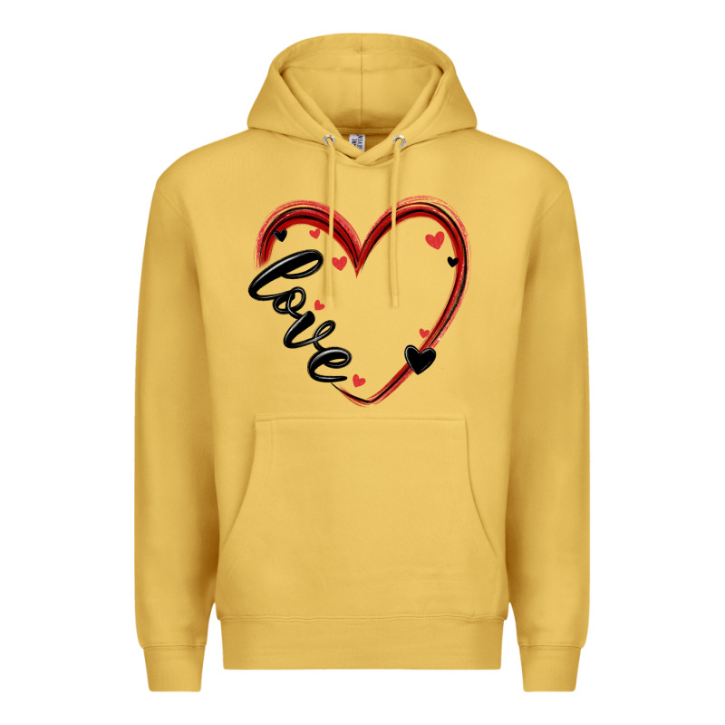 Valentines Day Heart Premium Hoodie by MaliasSmallBusiness | Teevron